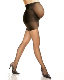 Spanx ® offers a cradle of support for expectant moms. Non-binding waist band. Added under belly support. Spanx ® offers a cradle of support for expectant moms. Non-binding waist band. Added under belly support.