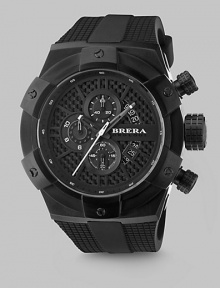 The 48mm Supersportivo comes with a signature brushed steel case, signature 11mm crown and full chronograph function, highlighting its' attention to quality and detail.Round bezelQuartz movementThree-eye chronograph functionalityWater resistant to 10 ATMStainless steel case: 48mm (1.89)Second handRubber bandMade in Italy The 48mm Supersportivo comes with a signature brushed steel case, signature 11mm crown and full chronograph function, highlighting its' attention to quality and detail.Round bezelQuartz movementThree-eye chronograph functionalityWater resistant to 10 ATMStainless steel case: 48mm (1.89)Second handRubber bandMade in Italy