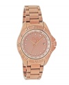 Bold styling with soft rosy hues: an eye-catching timepiece by D&G.