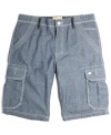 Nothing's more laid-back than cool, easy chambray. These shorts from Triple Fat Goose are ready to relax.