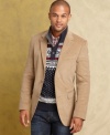 Jazz up your going-out attire with this handsome slim-fit corduroy jacket from Tommy Hilfiger.