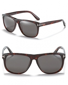 Thin wayfarer sunglasses with gradient lenses, a casually cool style from Tom Ford. Thin wayfarer sunglasses with gradient lenses, a casually cool style from Tom Ford.