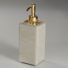 Elegant bathroom accessories for the formal home, hand-enameled with crystal and gold accents.