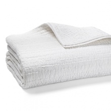 This Sky Pintuck quilt adds simple texture to your bedding. This Sky Pintuck quilt adds simple texture to your bedding.