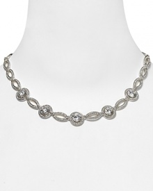 Prime for prestigious occasions, Nadri's pavé cubic zirconia necklace delivers elegant shine and shimmer to your neckline. Prime for prestigious occasions, Nadri's pavé cubic zirconia necklace delivers elegant shine and shimmer to your neckline.