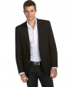 Add some formal style to any look with this sleek wool blazer from Alfani RED.