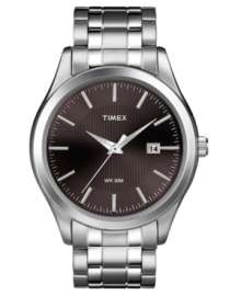 The more things change, the more they stay the same. This classic stainless steel watch from Timex watch will never go out of style.