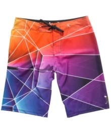 Turn on the brights at the beach with these cool colorful board shorts from Hurley. Turn on the brights at the beach with these cool colorful board shorts from Hurley.