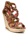 In a woven Aztec-inspired print, these worldly espadrilles from Cynthia Vincent lend a cultural feel to your summer look.