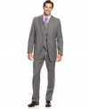 Distinguished comes easy in this slim-fit pinstriped, vested suit from Lauren by Ralph Lauren.