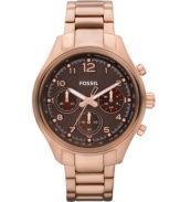Warm up to this decadent watch by Fossil.
