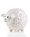 Your little one will always look after her savings in the too-cute Little Girl with a Curl sheep bank from Gorham. With a curly pink coat, pink ears and button nose, it's irresistible to parents and kids alike.