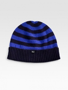 Wool-nylon beanie hat with signature MJ logo detail.Rib knit hemLogo detail80% wool/20% nylonDry cleanImported