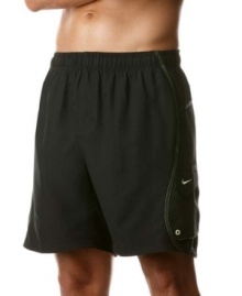 Stay solid. These Nike swim trunks will be comfortable and stylish throughout the season. Stay solid. These Nike swim trunks will be comfortable and stylish throughout the season.