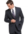 A subtle navy plaid adds a fine line to your dress wardrobe. This blazer from Lauren by Ralph Lauren makes the cut.