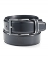 Add a sophisticated final touch with this leather belt from Alfani.