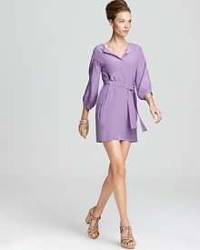 Simplify style with this silk DIANE von FURSTENBERG dress, day-ready for any fashionable adventure you have on the calendar. Simplify style with this silk DIANE von FURSTENBERG dress, day-ready for any fashionable adventure you have on the calendar.