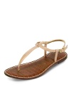 Simply chic, these patent leather sandals are beach-perfect, but so elegant, you can wear them anywhere.