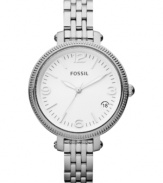 Make your older ensembles new again with this classic Heather collection watch, by Fossil.