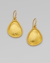 From the Elements Collection. A simply chic and radiant piece in 24k gold. 24k goldSize, about 1¼L X ¾WHook backImported 