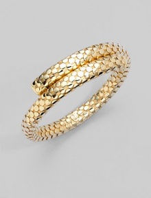 From the Gold Dot Collection. A coil of 18K gold with signature dot detailing.18K yellow gold Titanium spring Width, about ¼ Diameter, about 2 Made in Bali From the Gold Dot Collection. A coil of 18K gold with signature dot detailing.18K yellow gold Titanium spring Width, about ¼ Diameter, about 2 Made in Bali