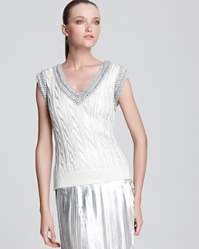 Philosophy di Alberta Ferretti Vest - Cable Knit Sweater Philosophy di Alberta Ferretti Vest - Cable Knit Sweater
