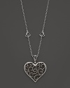 Badgley Mischka Brown Diamond Heart Pendant Necklace, 18