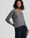 Sequins at the shoulder of this soft Vintage Havana sweatshirt let you stay stylish even on your most laid-back days.