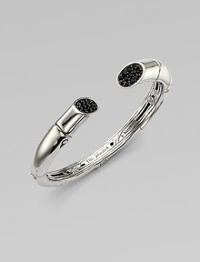 From the Bamboo Collection. A medium cuff accented with black sapphire adorned ends. Black sapphiresSterling silverKick mechanism closureDiameter, about 2¼Imported From the Bamboo Collection. A medium cuff accented with black sapphire adorned ends. Black sapphiresSterling silverKick mechanism closureDiameter, about 2¼Imported