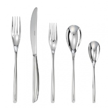 Understated elegance and clean lines make this stainless steel flatware ideal for everyday use. Designed by the Sambonet design team. Understated elegance and clean lines make this stainless steel flatware ideal for everyday use. Designed by the Sambonet design team.