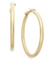 More to love. Giani Bernini's clutchless hoop earrings are 40 mm for extra appeal and set in 24k gold over sterling silver for a truly stunning look. Approximate diameter: 1-1/2 inches.