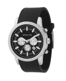 Catch attention with this sporty Michael Kors watch. Catch attention with this sporty Michael Kors watch.