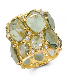 Make a sweet and sparkly statement with this chunky gold vermeil and amethyst ring from Chrislu. Make a sweet and sparkly statement with this chunky gold vermeil and amethyst ring from Chrislu.