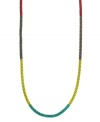 Add flavor with a bold blend of contrasting colors. BCBGeneration's popular popcorn chain necklace is decorated by color blocks of yellow, turquoise, red and brown. Set in mixed metal. Approximate length: 21 inches.