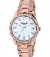 A modern and trendy steel watch in rosy hues from Kenneth Cole New York.