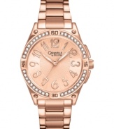 Make a stunning impression with this shining watch from Caravelle by Bulova, celebrating their 50th Anniversary.