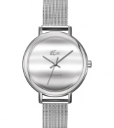 A mesh watch from Lacoste's Nice collection styled with modern charm.