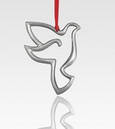 This simply outlined dove brings peace and beauty to your tree, this year and for years to come.Metal alloyHandmadeSigned by designer Alvaro Uribe4H X 3WImported