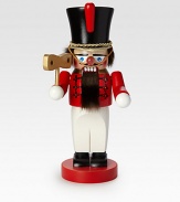 No nutcracker collection is complete without a properly uniformed toy soldier, and this one even has his own wind-up key, plus a gold-braided hat and a flowing beard.Working nutcrackerHandmade and hand-paintedWood11H X 5.5W X 5.5DMade in Germany