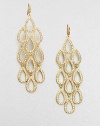 Sparkling stones make this elegant style shine. Glass stonesGoldplatedLength, about 3.75Hook backImported 