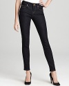 True Religion Jeans - Halle Mid Rise Super Skinny Jeans in Body Rinse Wash