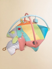 From the Bliss Collection, this adorable play mat is a learning space for baby, full of visual, tactile and sound discoveries, from a noisy cube and chubby rattle to a plush elephant. It folds up quickly and is easy to carry. Cotton velour30 X 30Surface washImportedRecommended for infants to 2 yearsPlease note: Regrettably, due to its size and shape, we are unable to provide a gift box or wrapping paper for this item. From the Bliss Collection, this adorable play mat is a learning space for baby, full of visual, tactile and sound discoveries, from a noisy cube and chubby rattle to a plush elephant. It folds up quickly and is easy to carry. Cotton velour30 X 30Surface washImportedRecommended for infants to 2 yearsPlease note: Regrettably, due to its size and shape, we are unable to provide a gift box or wrapping paper for this item.