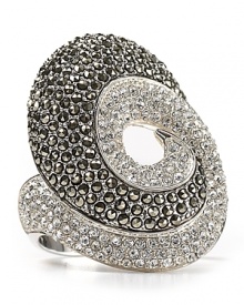Judith Jack subtly evokes sandy seashells and crashing waves with this crystal-encrusted ring. Slip it on to add an inspired touch to any outfit. Judith Jack subtly evokes sandy seashells and crashing waves with this crystal-encrusted ring. Slip it on to add an inspired touch to any outfit.