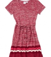 A feminine look on this marled sweater dress from Roxy adds a sweet style to her closet.