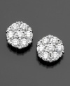 Add some enchantment to your outfit with these round-cut diamond earrings (1 ct. t.w.) in 14k white gold setting.