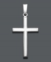 A traditional cross makes the perfect, everlasting gift. Simple design crafted in 14k white gold. Approximate drop width: 1/2 inch. Approximate drop length: 1 inch.