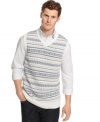 Start seeing a pattern in your wardrobe. This Fair Isle sweater vest is a sophisticated classic. (Clearance)