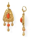 Exotic-jewels are big news this season, and T Tahari's coral and gold-tone drop earrings are an easy way to nod to the trend. Slip them in to update your style.