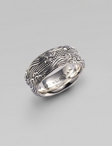 A hint of modern sophistication in gleaming sterling silver with a textured waves motif etched all around. From the Waves Collection Sterling silver Imported A hint of modern sophistication in gleaming sterling silver with a textured waves motif etched all around. From the Waves Collection Sterling silver Imported