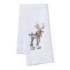 Whimsical interpretations of Santa's reindeer dress up this collection of linen tea towels from Patience Brewster.